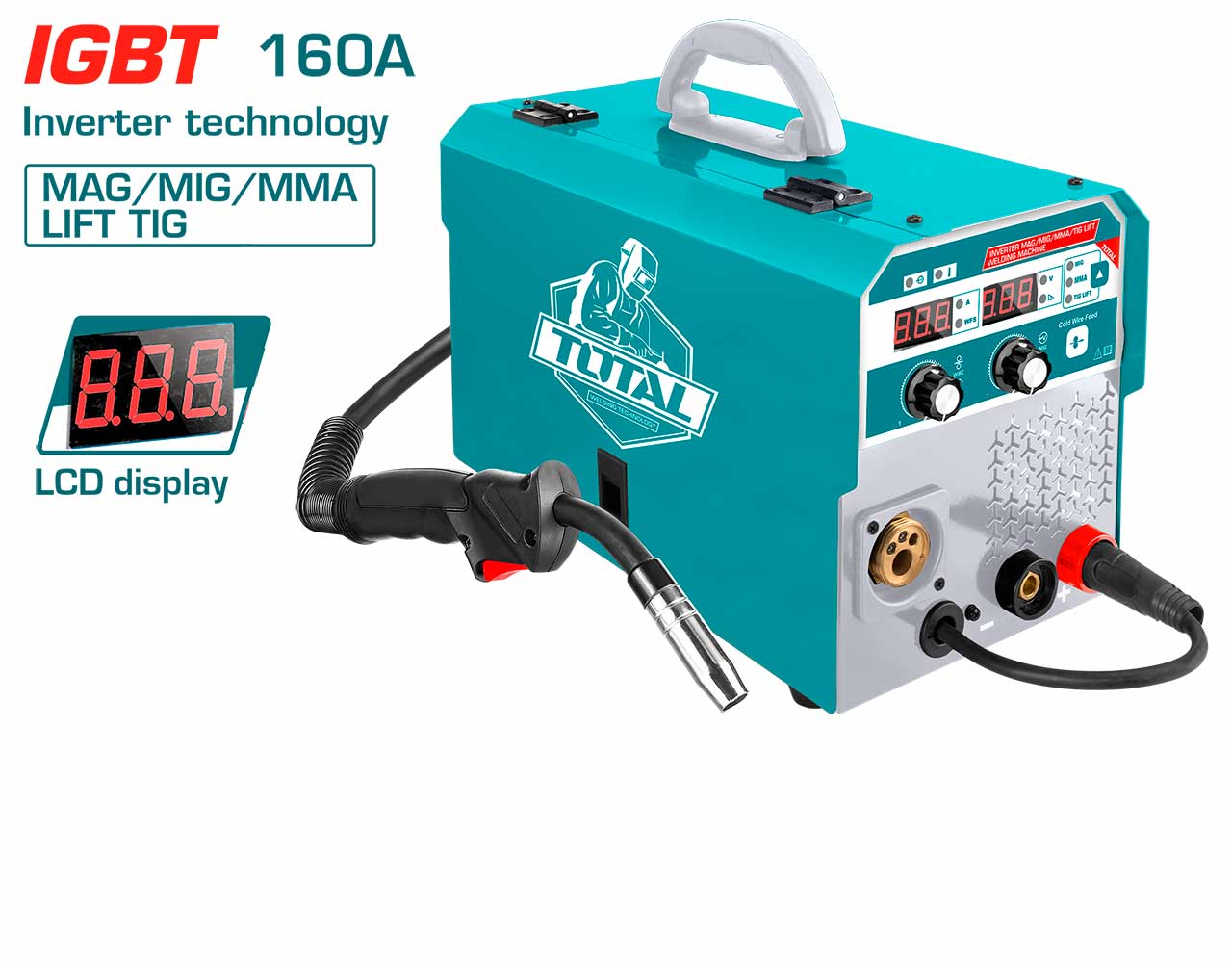 Total Machine Set TMGT1601 Inverter MAG/MIG/MMA/TIG Lift Welding Machine | TOTAL Tools ...