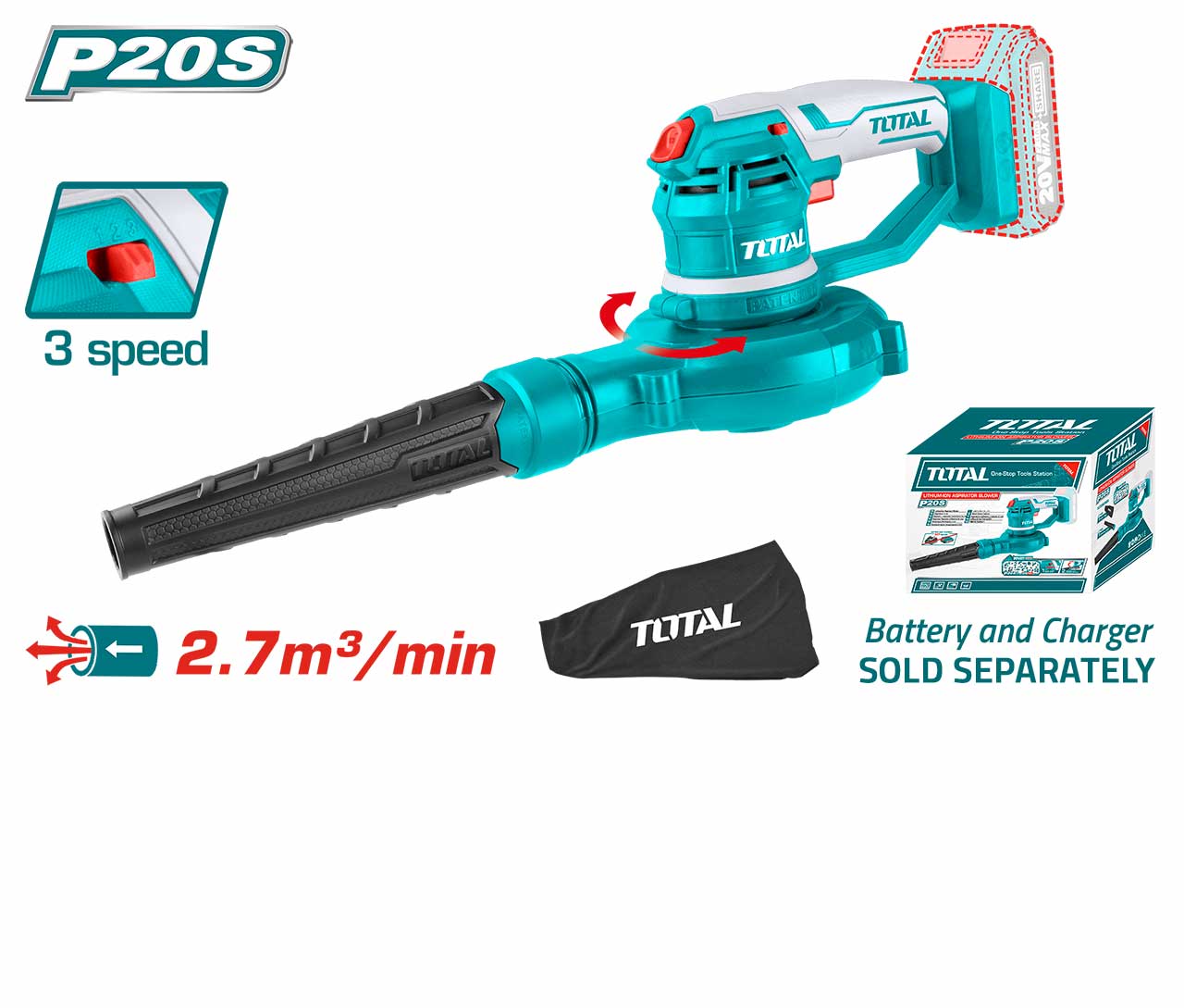 TFALI2001 Li-ion Fan | TOTAL Tools Malaysia
