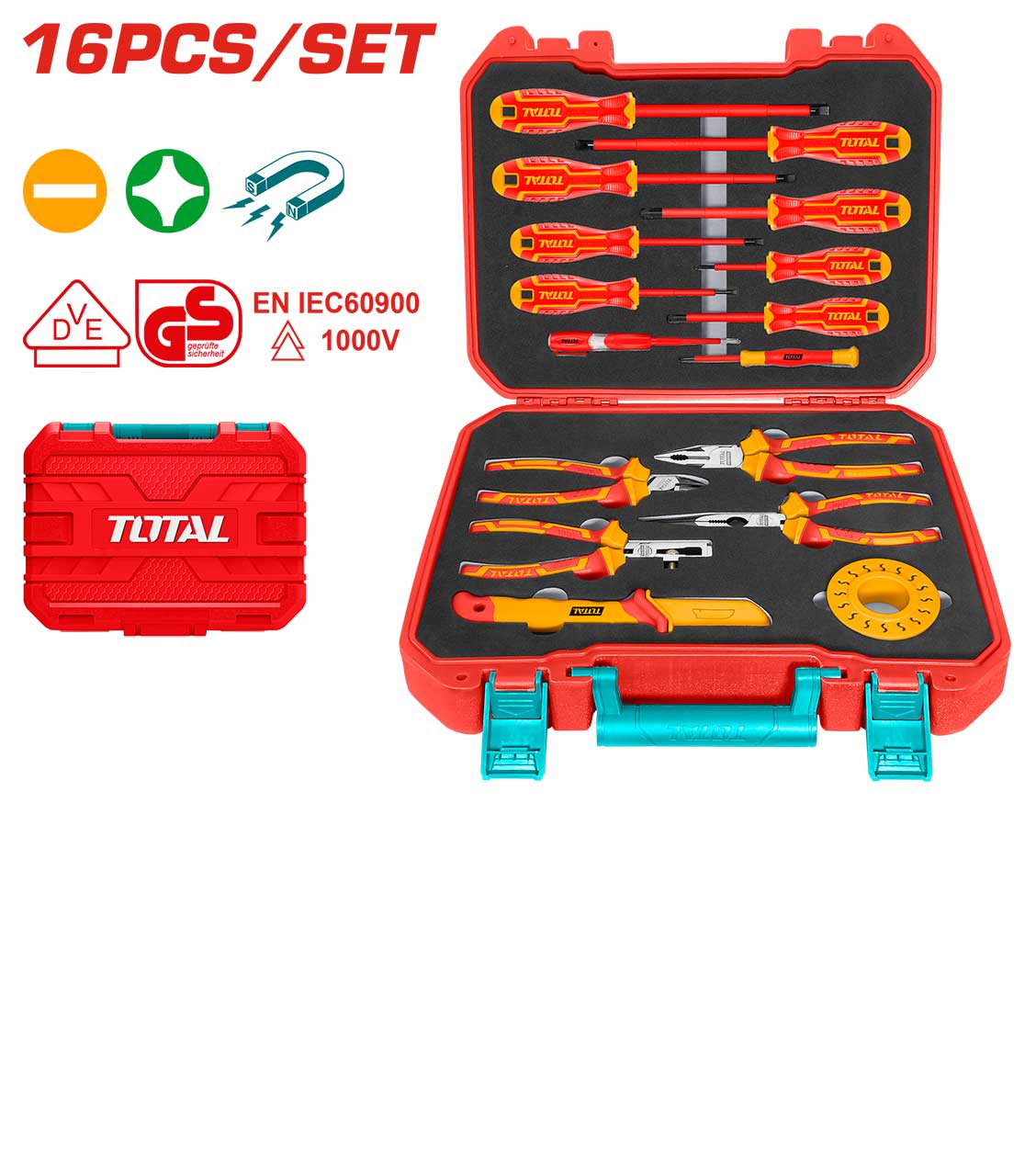 THKITH1601 16 Pcs Insulated Hand Tools Set | TOTAL Tools Malaysia