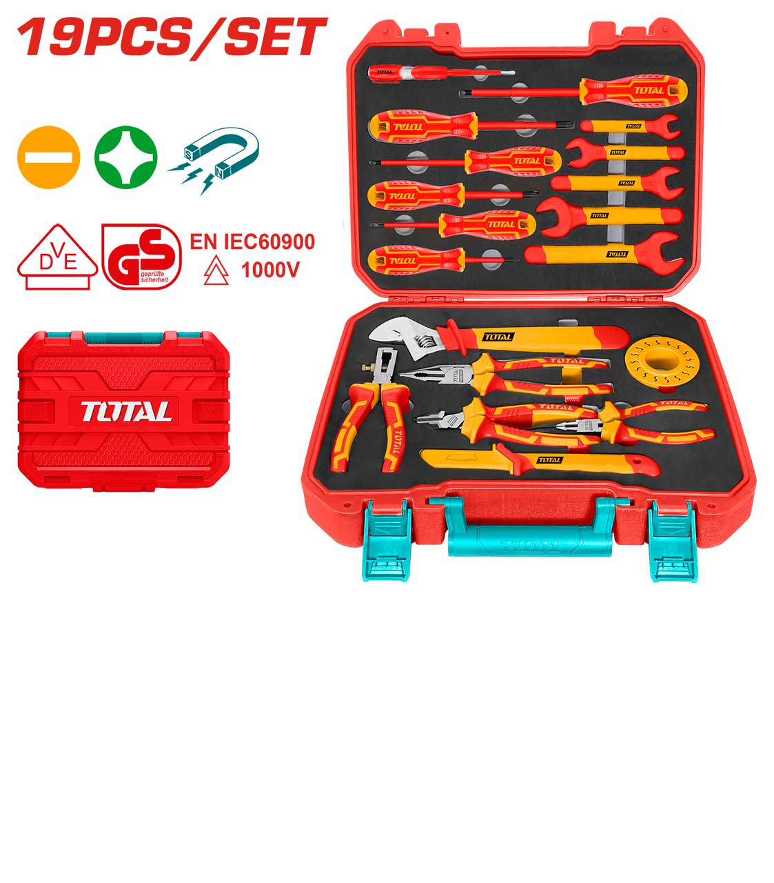 THKITH1901 19 Pcs Insulated Hand Tools Set | TOTAL Tools Malaysia