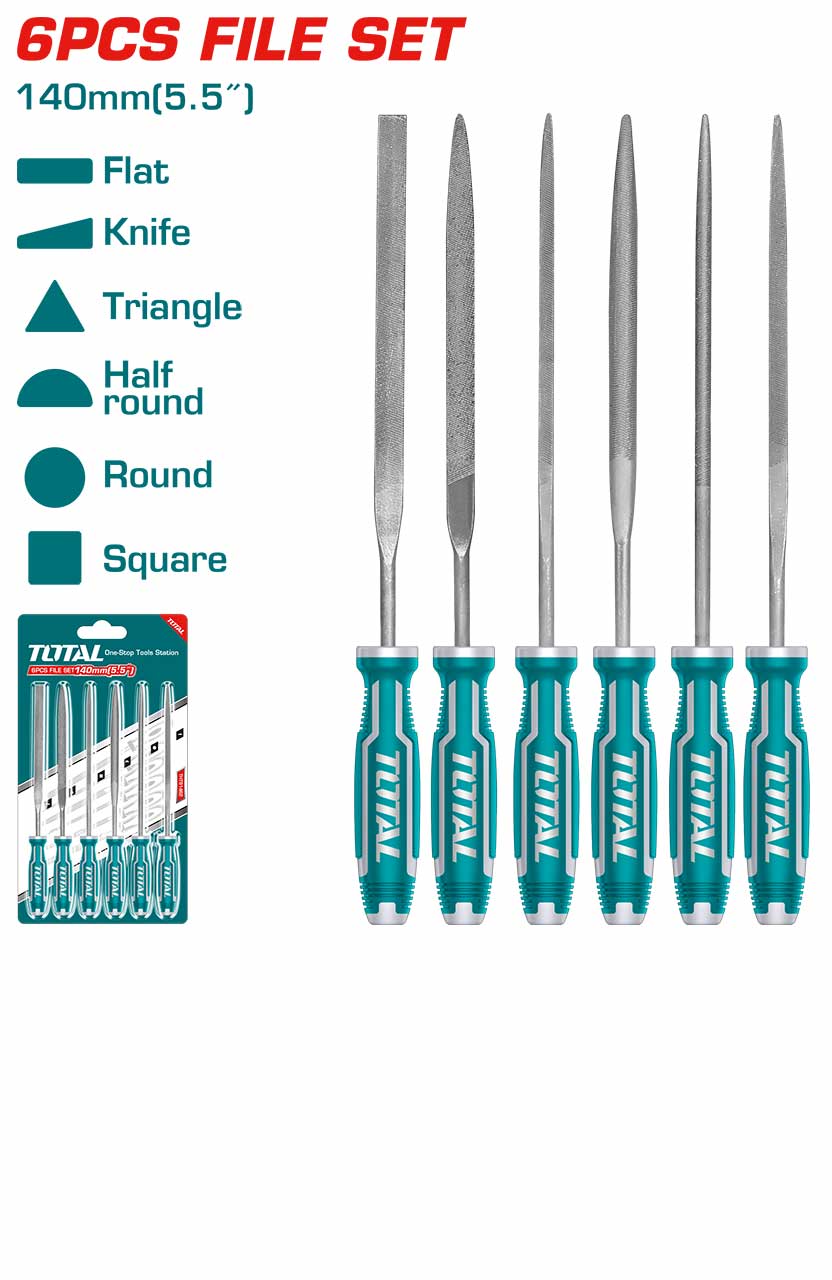 File Set Mechamic THT91462 6 Pcs File Set | TOTAL Tools Malaysia