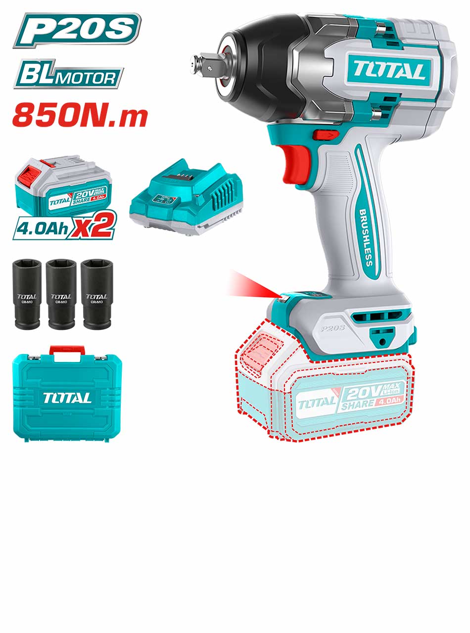 Tiwli TIWLI2085 Li-ion Impact Wrench | TOTAL Tools Malaysia
