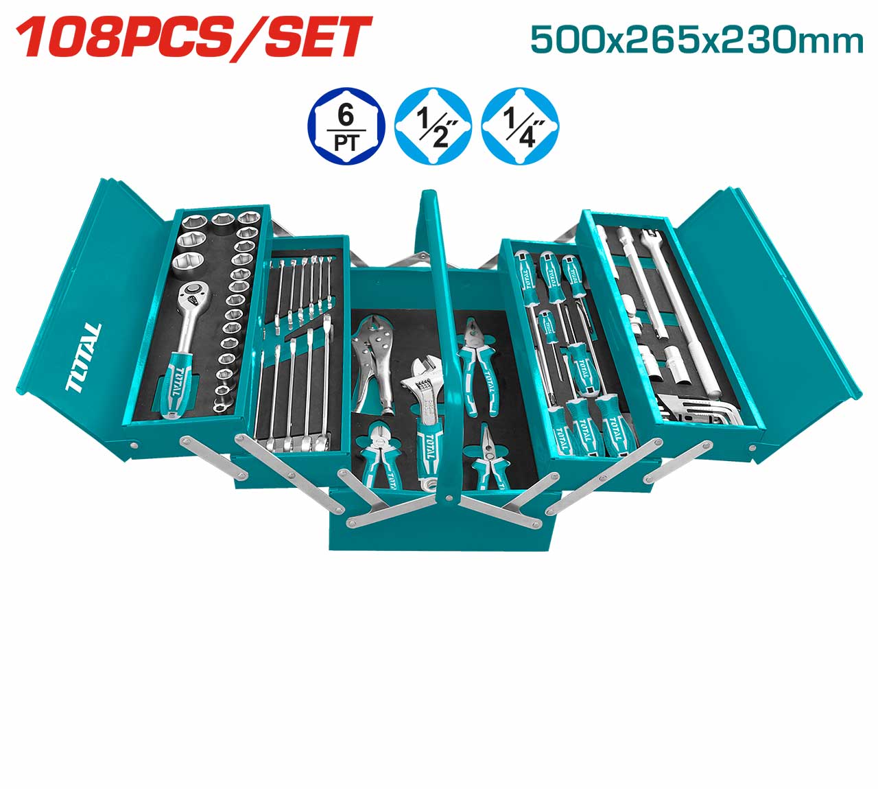 THTCS121081 108 Pcs Tool Chest Set TOTAL Tools Malaysia thtcs121081-108-pcs-tool-chest-set-total-tools-malaysia